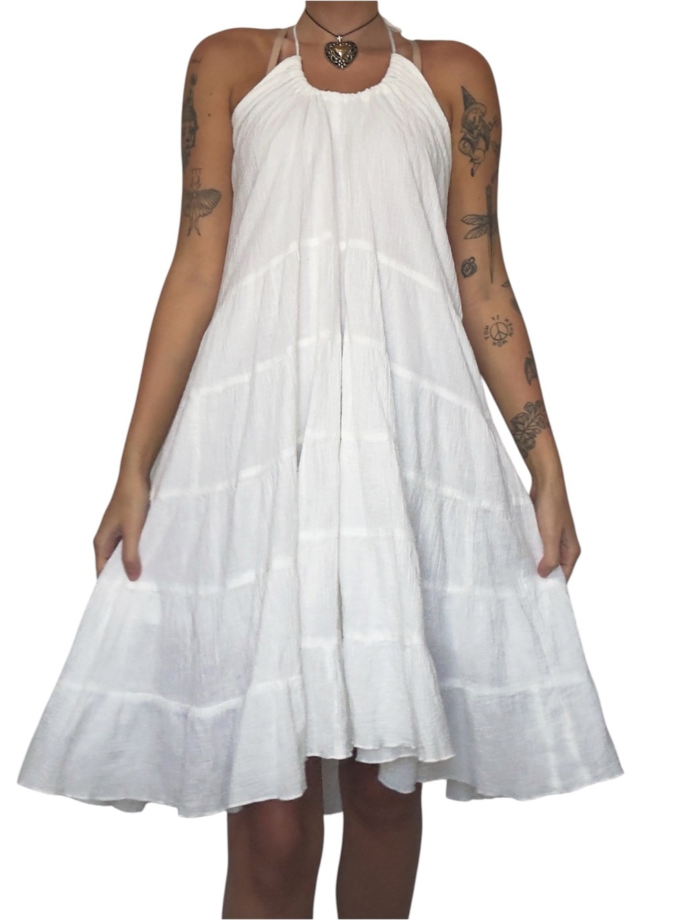Y2K Forever 21 White Sleeveless Dress